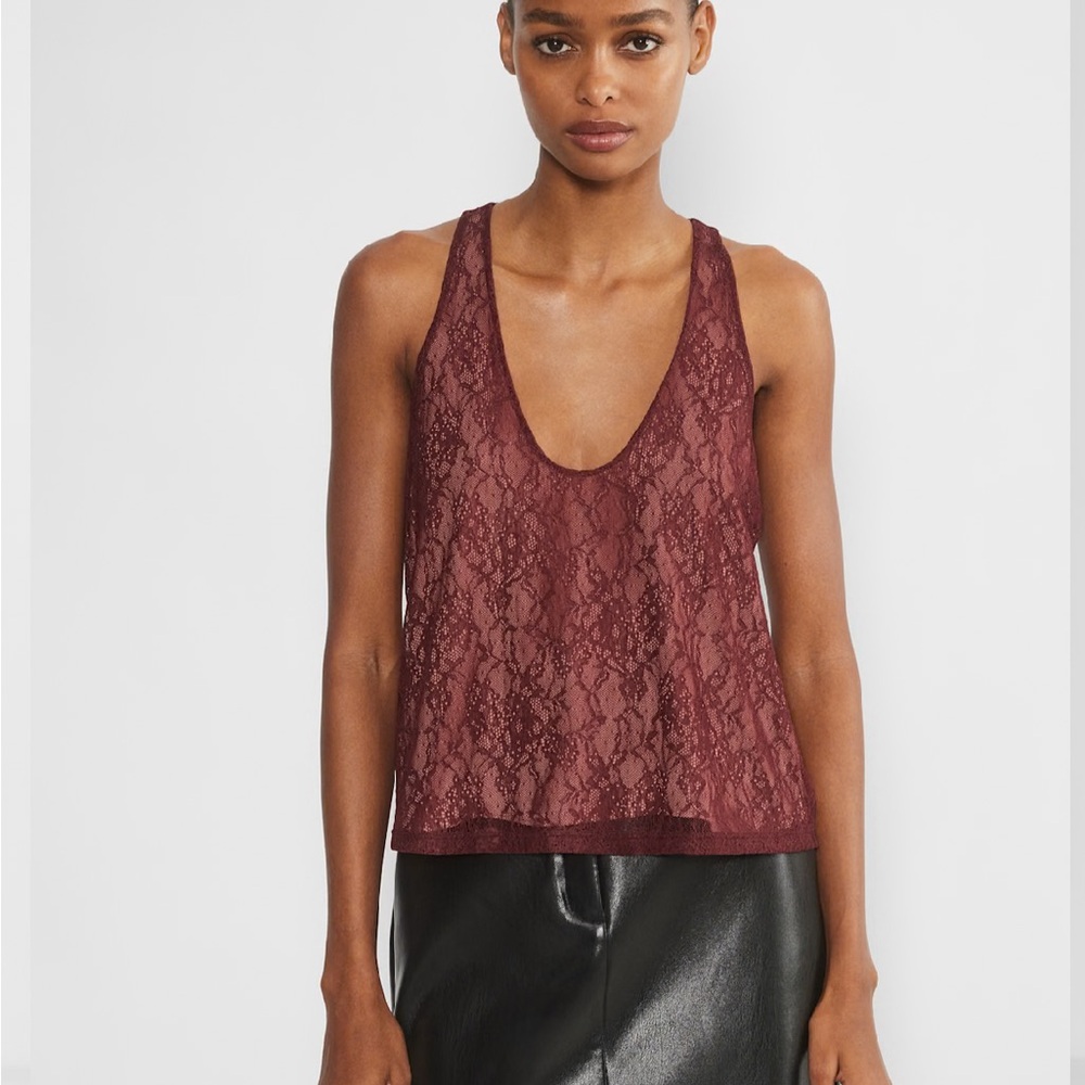 Aritzia Red Sleeveless Tank Top